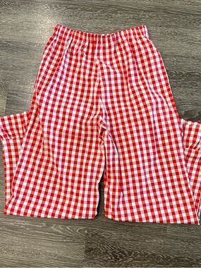 Gingham Flared Pants
